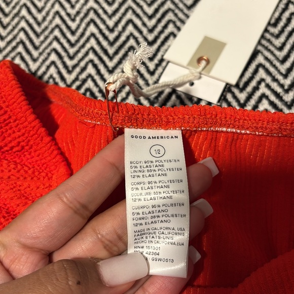 Good American Always Fits Bottom Bright Poppy NWT | Sz 1/2 Small/Med - Picture 10 of 14